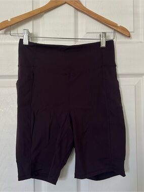Active USA High-Rise Bike Shorts in Plum